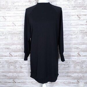 Socialite Mock Neck Dress L Black 737